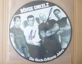Signierte Picture Lp Die Rock - O - Rama Jahre Der Böhsen Onkelz Menschen Lieder