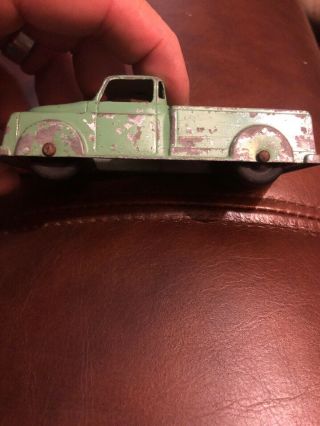 Vintage Tootsietoy Green 1940s Ford F - 1 Pick Up Truck