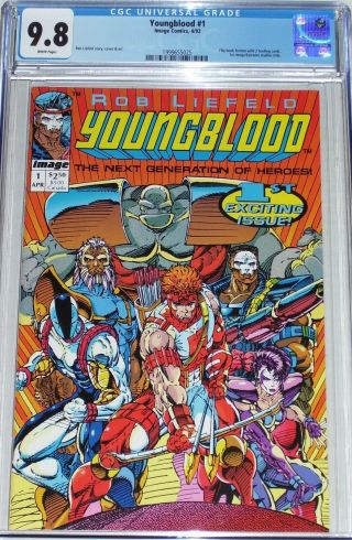 Youngblood 1 Cgc Graded 9.  8 1992 1st Image Title.  Liefeld Story Cover & Art