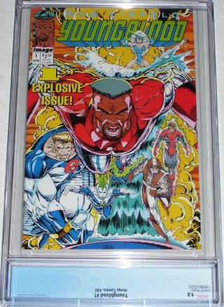 Youngblood 1 CGC graded 9.  8 1992 1st Image title.  Liefeld story cover & art 2