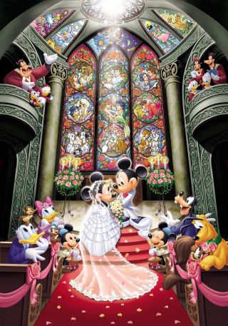 Tenyo 1000 - 763 Disney Minnie Mickey Wedding Celebration Jigsaw Puzzle