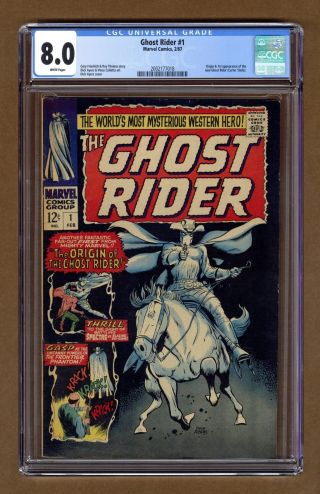 Ghost Rider (marvel Western) 1 1967 Cgc 8.  0 2002177018