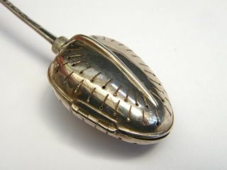 Antique - Rare Solid Silver Tea Infuser Spoon - Teatte Pat - George Gray - London - c1892 3