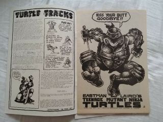 Teenage Mutant Ninja Turtles 2 2nd Print,  VF -,  SIGNED BY EASTMAN AND LAIRD RARE 3