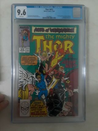 Thor 412 Cgc Graded 9.  6 1st Full Appearance Of Warriors