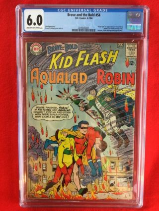 Brave And The Bold 54 (dc,  1964) : 1st Appearance Teen Titans - Cgc - 6.  0