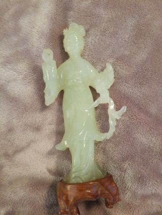 Chinese Jade Figure Of A Standing Godless See Photos