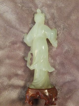 CHINESE JADE FIGURE OF A STANDING GODLESS SEE PHOTOS 4