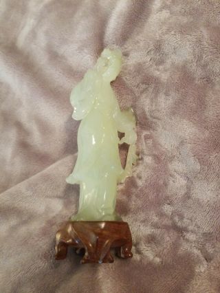 CHINESE JADE FIGURE OF A STANDING GODLESS SEE PHOTOS 5