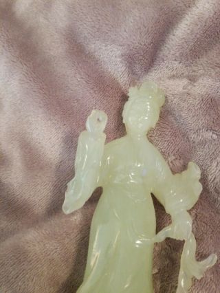 CHINESE JADE FIGURE OF A STANDING GODLESS SEE PHOTOS 7