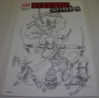 Deadpool Corps 1 Rare Variant Sketch Cover Edition (marvel Comics 2010) (vf -)