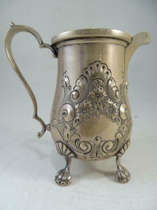 Antique Amston Sterling Silver Creamer Hand Chased 5 " Tall 263.  1 Grams Vintage
