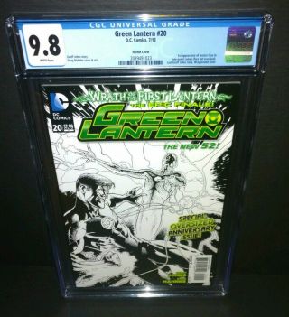 Green Lantern 20 Variant 1:25 Mahnke Sketch Cover 1st Jessica Cruz Cgc 9.  8