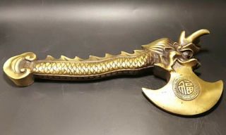 Archaize Brass Dragon Axe Furnishing Articles Town House To Ward Off Bad Luck