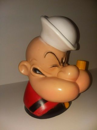 Vintage 1972 Popeye The Sailor Man Coin Bank by Play Pal Plastics Inc. 3
