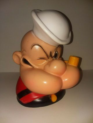 Vintage 1972 Popeye The Sailor Man Coin Bank by Play Pal Plastics Inc. 4