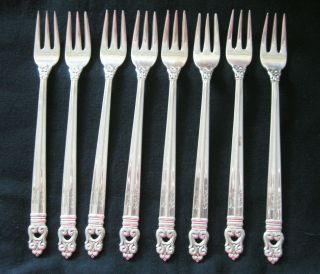 Royal Danish International Sterling Silver Cocktail Forks - 5 1/2 " - Set Of 8