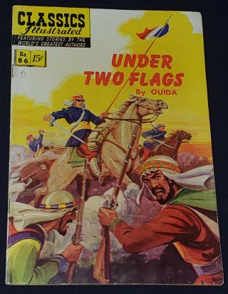 August,  1951 - Under Two Flags - Classics Illustrated Comic No.  86 -