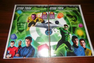 Star Trek Green Lantern 1 Sdcc Exclusive Variant Connecting Covers A&b Set