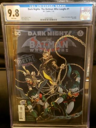 Dark Nights Metal Batman Who Laughs 1 Cgc 9.  8 Foil Cover