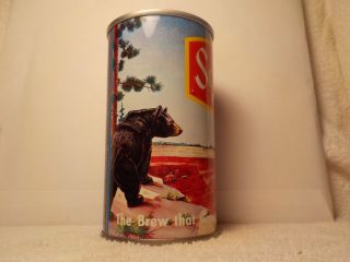 SCHMIDT STRAIGHT STEEL BLACK BEAR BEER CAN FROM SET 196 SET 13 3