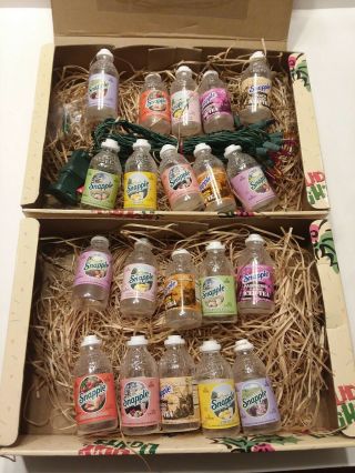 Vintage Snapple Bottles Party Patio String Lights Canada Dry All Year Round