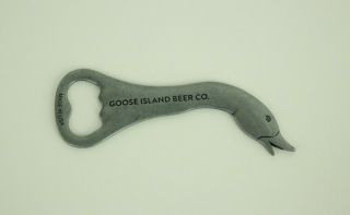 Goose Island Bird Shaped Metal Bar Key Bottle Opener Engraved Brands Rare