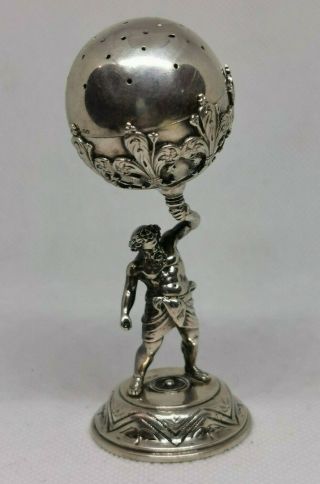 G.  Accarisi Firenze Italy 19th C.  Sterling Silver Salt Shaker Figurine - Rare