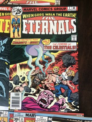 THE ETERNALS 1 - 12 COMIC BOOK RUN OLD STOCK NEAR 3,  5,  2 1st APPEARANCE 3