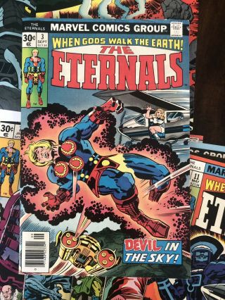 THE ETERNALS 1 - 12 COMIC BOOK RUN OLD STOCK NEAR 3,  5,  2 1st APPEARANCE 4