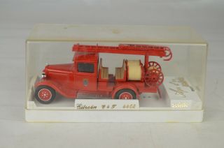 Solido 1930 Citroen Closed Cab Fire Truck 4 1/4 " Long France W/display Box