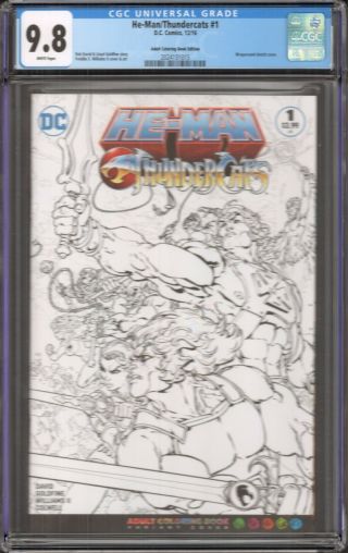 He - Man/thundercats 1 (dc) Cgc 9.  8 1st Print Adult Coloring Book Edition