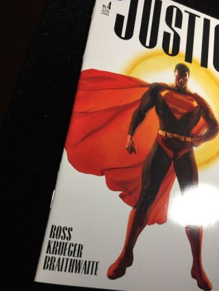 DC Comics JUSTICE 4 NM/MT 9.  8 SUPERMAN Alex Ross VARIANT 2nd Print Cover Art 2