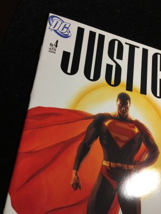 DC Comics JUSTICE 4 NM/MT 9.  8 SUPERMAN Alex Ross VARIANT 2nd Print Cover Art 3