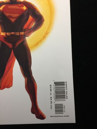 DC Comics JUSTICE 4 NM/MT 9.  8 SUPERMAN Alex Ross VARIANT 2nd Print Cover Art 5
