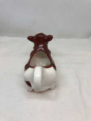 Vintage Cow Ceramic Creamer Brown and White Spots 2