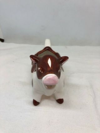 Vintage Cow Ceramic Creamer Brown and White Spots 5
