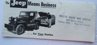 Sales Brochure For The Willys Jeep 1940 