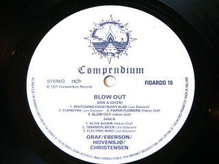 EX Hakon Graf/Sveinung Hovensjo/Jon Eberson/Jon Christensen/Blow Out/1977 LP 6