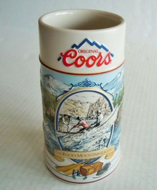 Coors 24 Oz.  Beer Mug Stein The Rocky Mountain Legend Series 1992