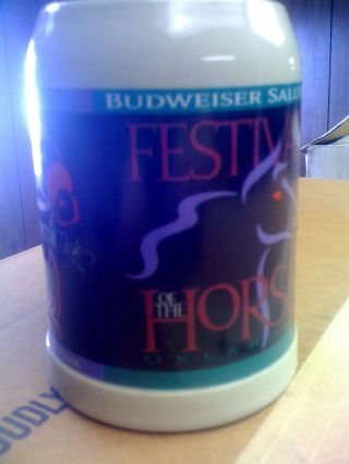 Budweiser Beer Stein.  Oklahoma Festival Of The Horse Special Event 2000 Made