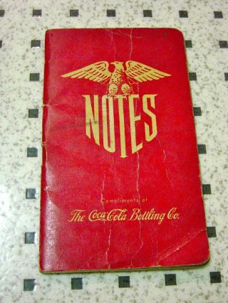 Vintage Coca Cola Bottling Company Notes Book Eagle Ralph Rebber 1943 Calendar
