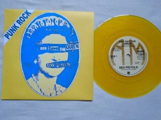 Sex Pistols - God Save The Queen / No Feeling A&m India Yellow Vinyl Ex
