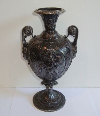 Antique Elkington Co Silver On Copper Electrotype Classical Venus Vase Victorian