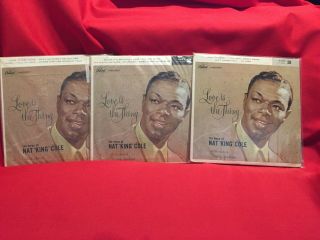 Nat " King " Cole " Love Is The Thing " 3 - Record Album,  Plus Record W/ Nelson Riddle