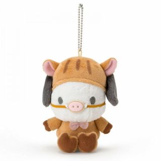 Sanrio Pochacco Wild Boar Piglet Mini Plush With Ball Chains From Japan F/s
