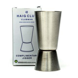 2 Haig Club Stainless Steel Spirit Measure Jigger 25/50ml Cocktail Home Pub Bar 2
