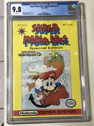 Mario Bros.  Special Edition 1 Cgc 9.  8 Valiant 1990 Nintendo Comic System