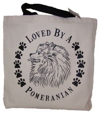 Loved By A Pomeranian Tote Bag Made In Usa