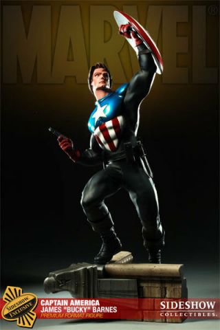Captain America James Bucky Barnes Exclusive Premium Format Statue Sideshow